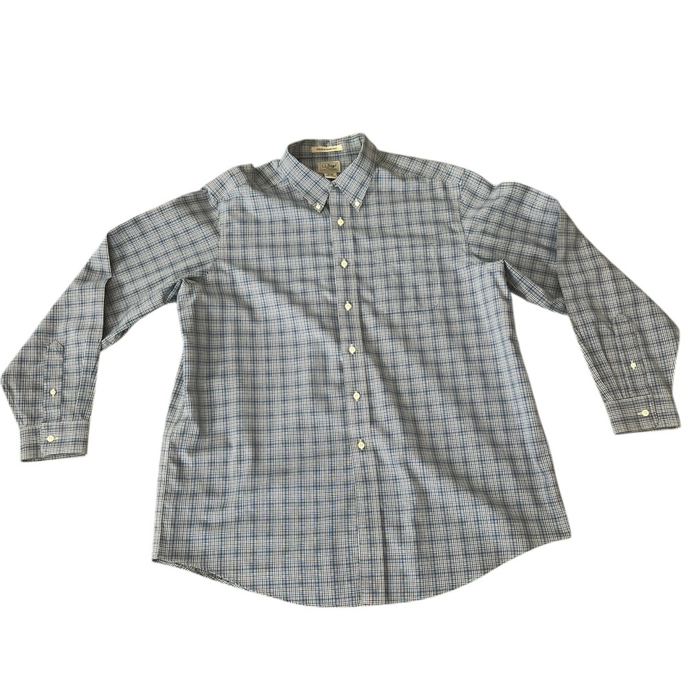 L.L. Bean Men's Blue Checkered Shirt